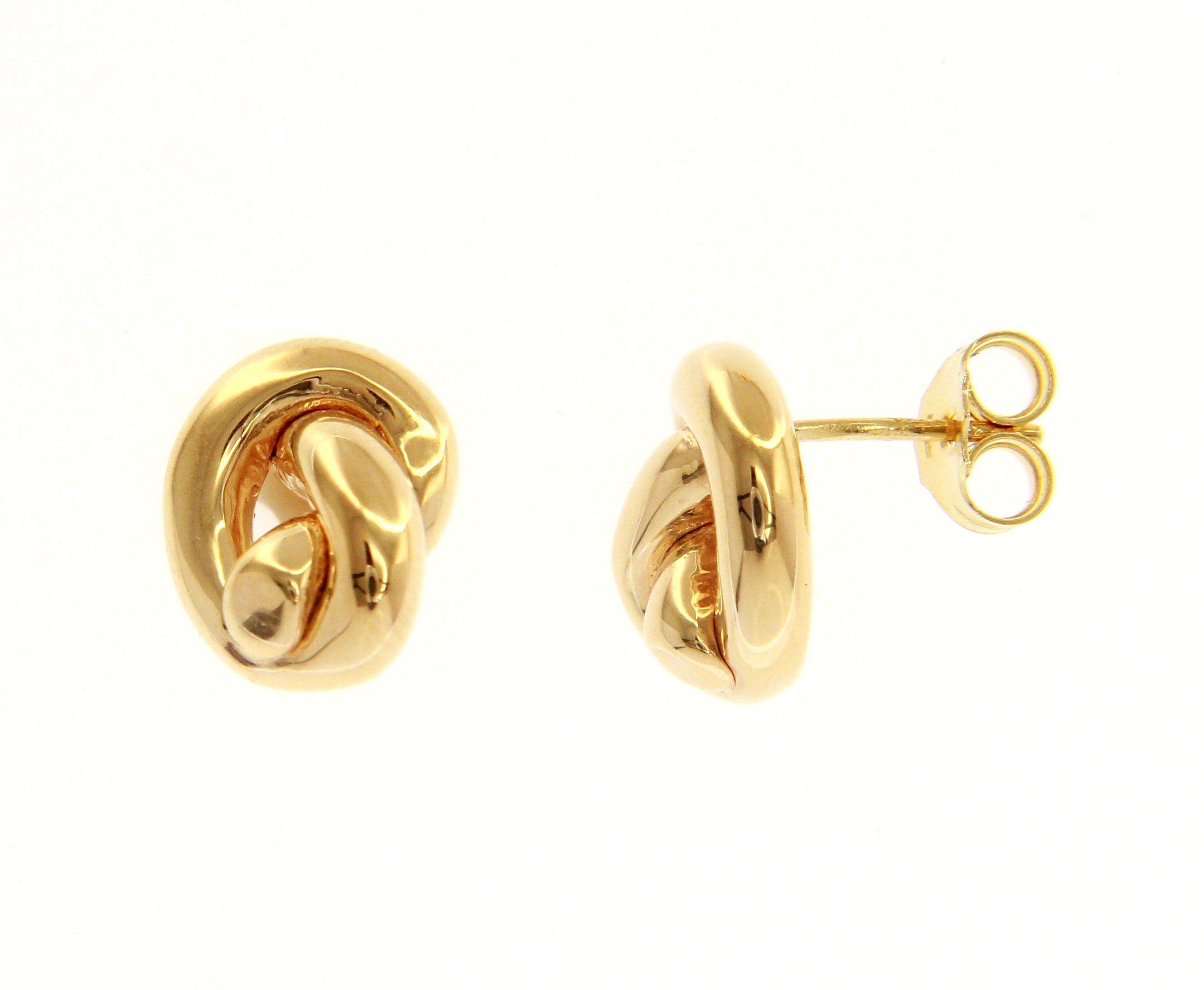 Golden knot earrings 14k (code S231118)